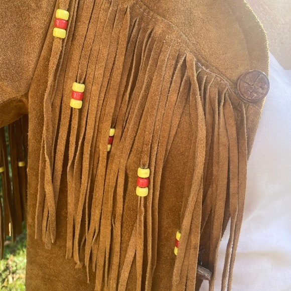 •Vintage• Suede Fringe Hippie/ Native American Jacket 1950’s-1970’s - Picture 7 of 12